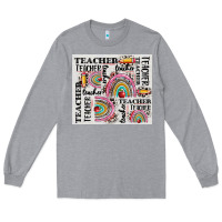 Heather Grey teacher tumbler Long Sleeve Tee - CowGirlArtShop