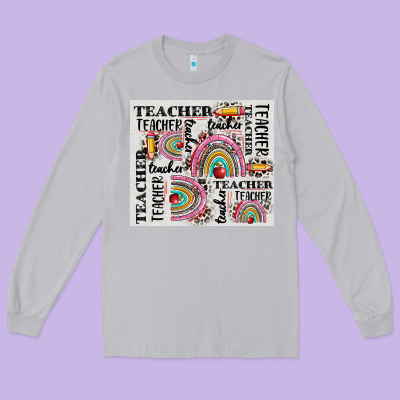 Teacher Tumbler Long Sleeve Tee Designed By Cowgirlartshop