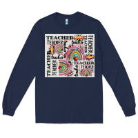Navy teacher tumbler Long Sleeve Tee - CowGirlArtShop