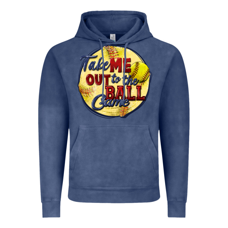 Take Me Out To The Ball Game Softball Vintage Hoodie by CowGirlArtShop | Teevron