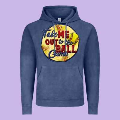 Take Me Out To The Ball Game Softball Vintage Hoodie Designed By Cowgirlartshop