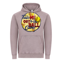 Vintage Zinc take me out to the ball game softball Vintage Hoodie - CowGirlArtShop