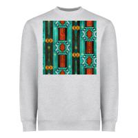 Heather Grey native american aztec seamless pattern 5 Heavyweight Sweatshirt - BundleAndBundleShop