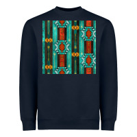 Navy native american aztec seamless pattern 5 Heavyweight Sweatshirt - BundleAndBundleShop