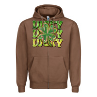 Chestnut Lucky Clover Zipper Hoodie - CowhideDigitalArt