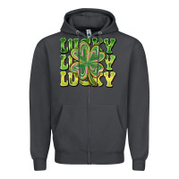 Smoke Lucky Clover Zipper Hoodie - CowhideDigitalArt