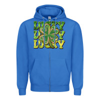True Royal Lucky Clover Zipper Hoodie - CowhideDigitalArt