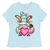 Baby Blue Easter gnome Ladies Tee - RanaPortraitStore