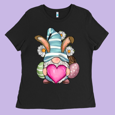 Easter Gnome Ladies Tee Designed By Ranaportraitstore