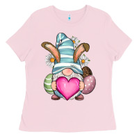 Bubblegum Pink Easter gnome Ladies Tee - RanaPortraitStore