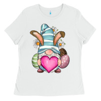 White Easter gnome Ladies Tee - RanaPortraitStore