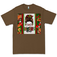 Cacao Christmas merry mama messy bun Premium Tee - Jasminsmagicworld