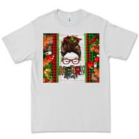Dove Grey Christmas merry mama messy bun Premium Tee - Jasminsmagicworld