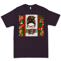 Plum Christmas merry mama messy bun Premium Tee - Jasminsmagicworld