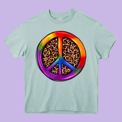 Peace Sign Pride Heavy Core Tee Designed By Jahusdesignshop