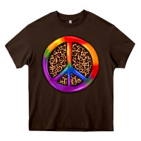 Chocolate Brown peace sign pride Heavy Core Tee - JahusDesignShop