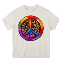 Cream peace sign pride Heavy Core Tee - JahusDesignShop