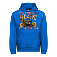 Cobalt i sew a piece of my heart into every quilt i make Urban Hoodie - AdoDesignShop