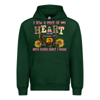 Forest Green i sew a piece of my heart into every quilt i make Urban Hoodie - AdoDesignShop