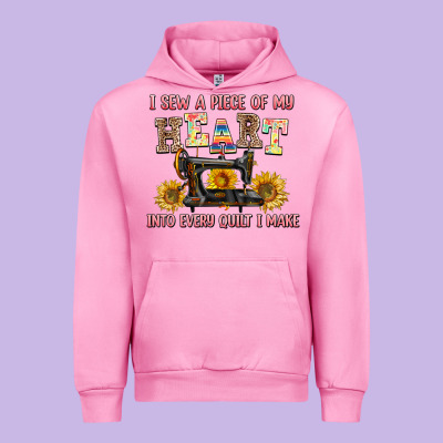 I Sew A Piece Of My Heart Into Every Quilt I Make Urban Hoodie Designed By Adodesignshop