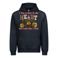 Navy i sew a piece of my heart into every quilt i make Urban Hoodie - AdoDesignShop