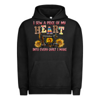 Pigment Black i sew a piece of my heart into every quilt i make Urban Hoodie - AdoDesignShop