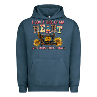 Pigment Midnight Navy i sew a piece of my heart into every quilt i make Urban Hoodie - AdoDesignShop
