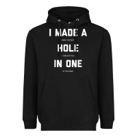 Black Funny Golf Shirts For Men Women Hole In One Golf Gag Gifts Heavyweight Hoodie - minhPixels