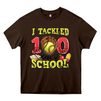 Chocolate Brown i tackled days of school softball Heavy Core Tee - LillyAllenDesigns