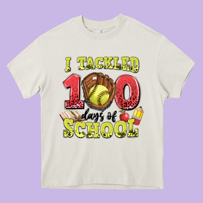 I Tackled Days Of School Softball Heavy Core Tee Designed By Lillyallendesigns