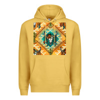 Antique Gold native american aztec seamless pattern Premium Hoodie - BundleAndBundleShop