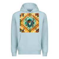 Blue Mist native american aztec seamless pattern Premium Hoodie - BundleAndBundleShop