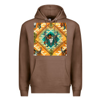 Chestnut native american aztec seamless pattern Premium Hoodie - BundleAndBundleShop