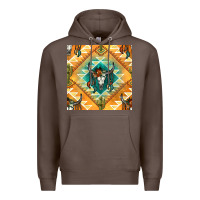 Coffee native american aztec seamless pattern Premium Hoodie - BundleAndBundleShop