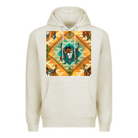 Oatmeal Heather native american aztec seamless pattern Premium Hoodie - BundleAndBundleShop
