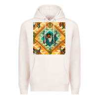 Pale Pink native american aztec seamless pattern Premium Hoodie - BundleAndBundleShop