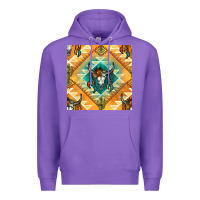 Purple native american aztec seamless pattern Premium Hoodie - BundleAndBundleShop