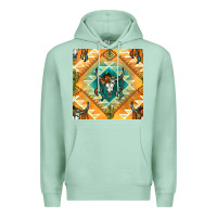 Seafoam native american aztec seamless pattern Premium Hoodie - BundleAndBundleShop