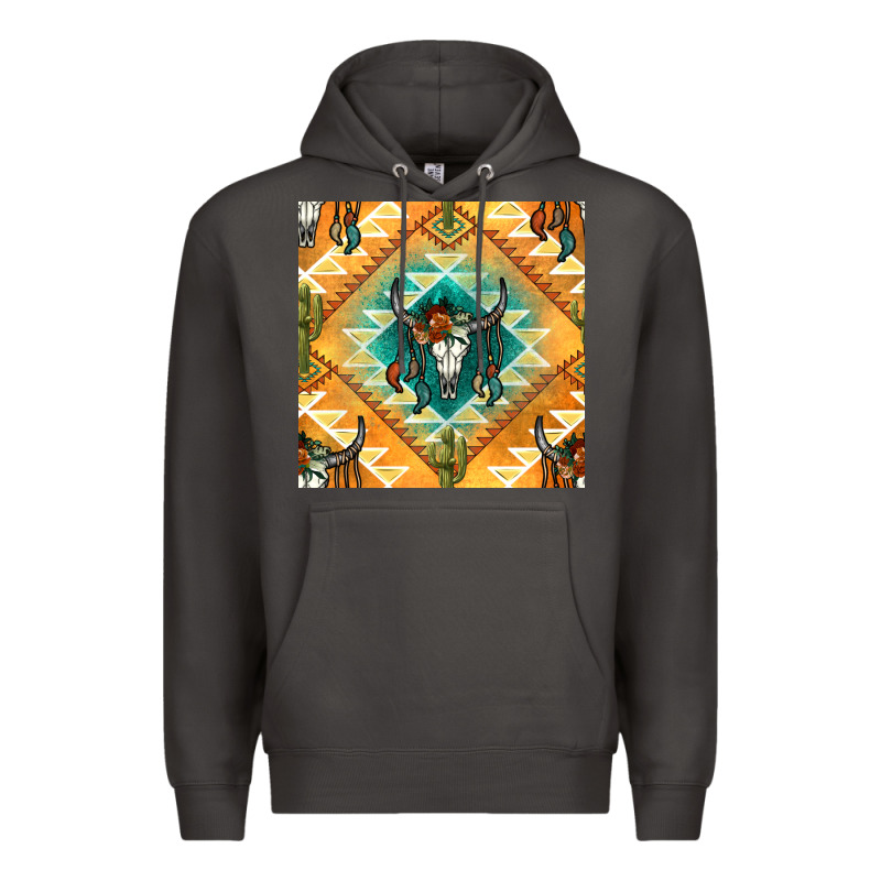 Native American Aztec Seamless Pattern Premium Hoodie by BundleAndBundleShop | Teevron