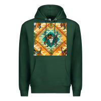 Sports Green native american aztec seamless pattern Premium Hoodie - BundleAndBundleShop