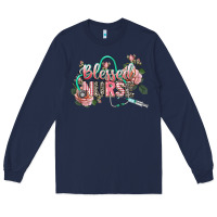 Navy blessed nurse Long Sleeve Tee - CowGirlArtShop