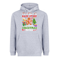 Heather Grey I Just Want To Bake Stuff And Watch Christmas Movies Heavyweight Hoodie - minhPixels