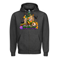 Charcoal Heather spooky horse Zipper Hoodie - CowhideDigitalArt