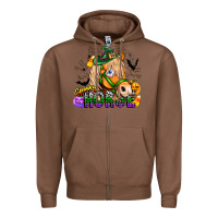 Chestnut spooky horse Zipper Hoodie - CowhideDigitalArt