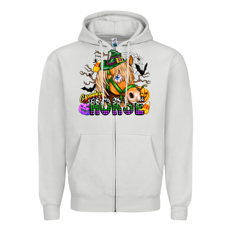 Spooky Horse Zipper Hoodie by CowhideDigitalArt | Teevron