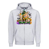 Heather Grey spooky horse Zipper Hoodie - CowhideDigitalArt