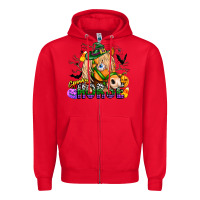 Red spooky horse Zipper Hoodie - CowhideDigitalArt