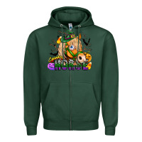 Sports Green spooky horse Zipper Hoodie - CowhideDigitalArt