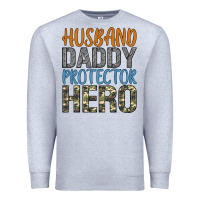 Heather Grey husband daddy protector hero Premium Sweatshirt - Artiststas