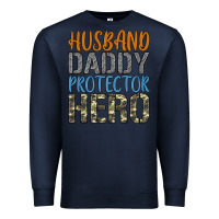 Navy husband daddy protector hero Premium Sweatshirt - Artiststas